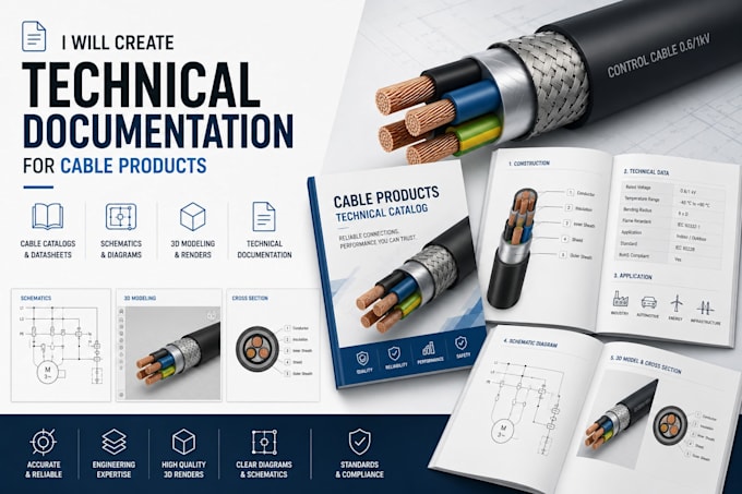 create technical documentation for cable products