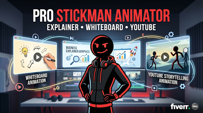 create professional 2d stickman animation explainer videos
