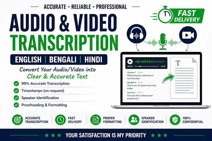 do accurate audio and video transcription