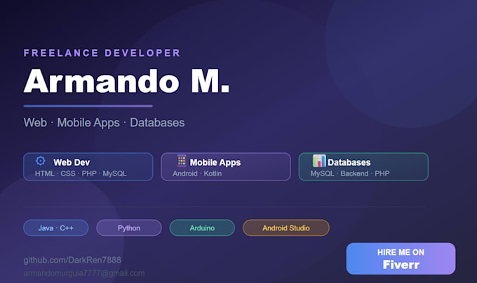 a website, mobile application, or database that you need