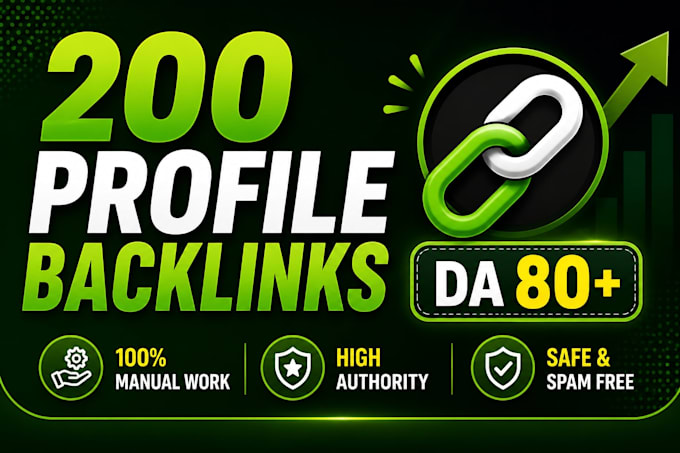 create 200 manual profile backlinks to boost your website SEO and authority