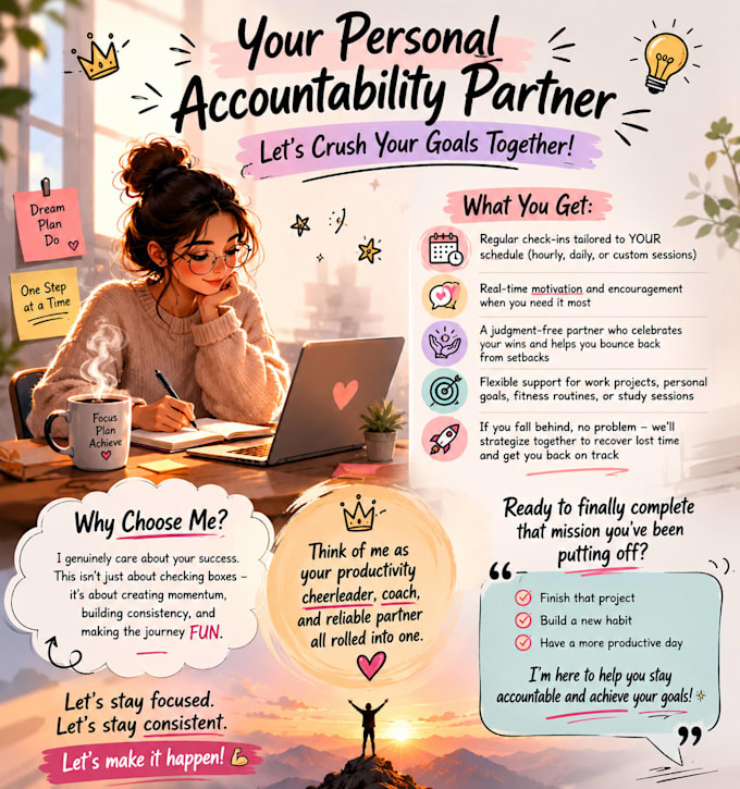 your dedicated accountability partner and body double