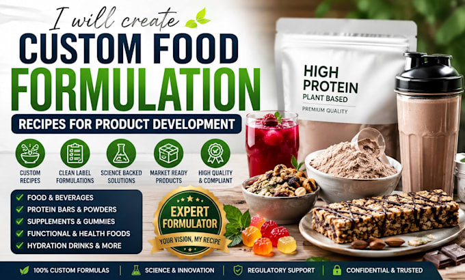 create custom food formulation recipes for product development