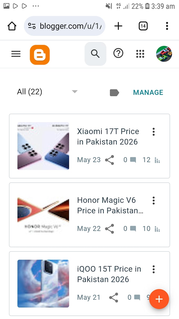 create a professional blogger blog with analytics