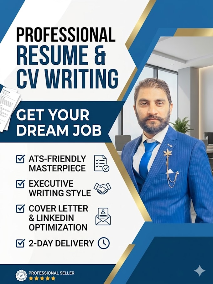 write and design a professional ats resume or CV