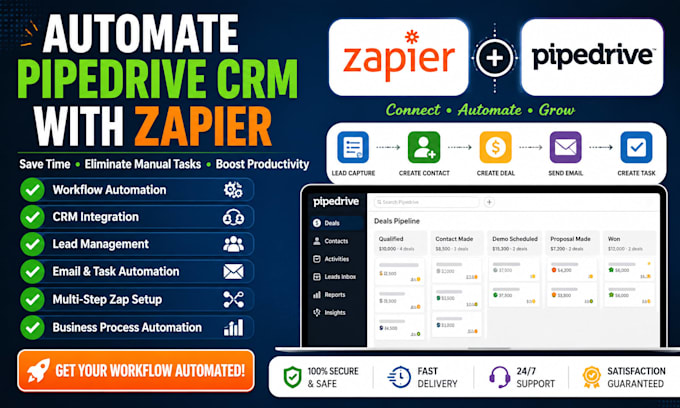 integrate zapier with pipedrive crm to automate your workflows