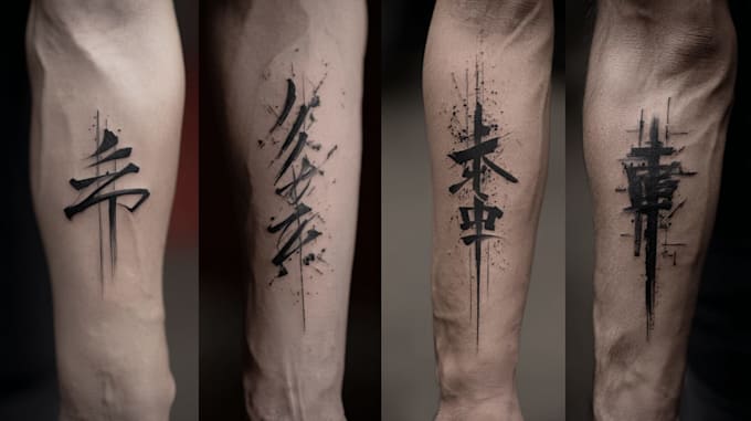 design unique handdrawn persian arabic calligraphy tattoo