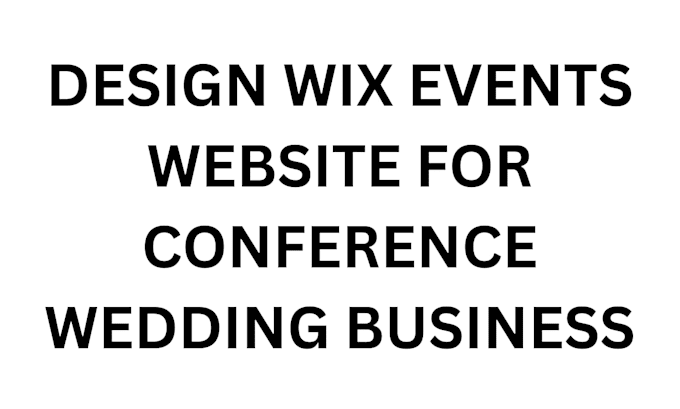 design responsive wix events and portfolio website