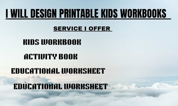 design printable kids workbooks
