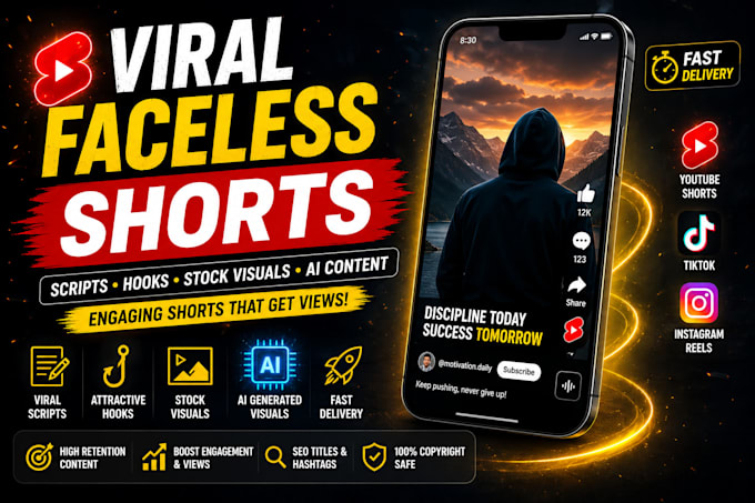 create viral faceless youtube shorts content