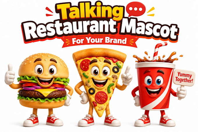 create talking restaurant mascot for your food brand