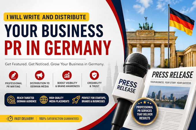 write and distribute your business PR in germany