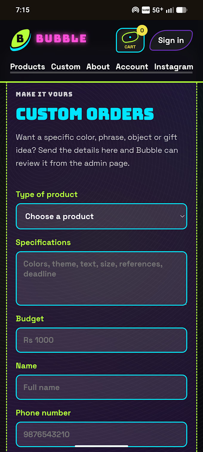 develop and design unique and personalized websites for you