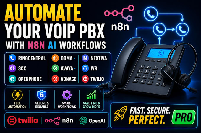 pbx automate ivr 3cx voip n8n makecom