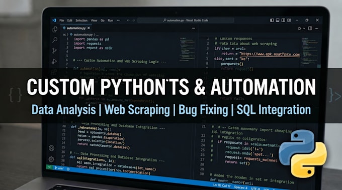 write custom python scripts for automation and data analysis