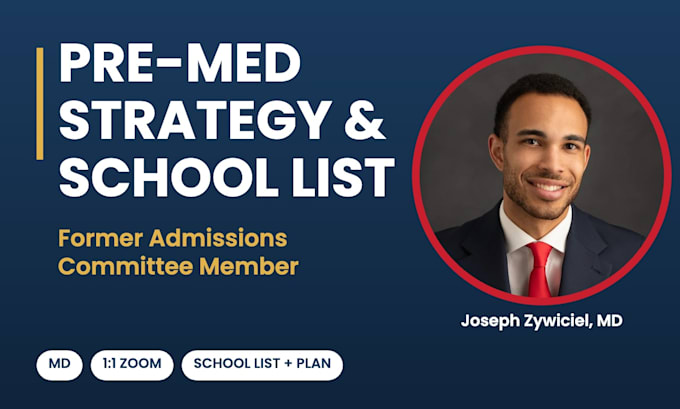 provide a premed strategy and school list consultation