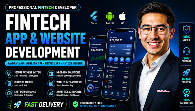 develop fintech app payment app neobank app finance app money transfer app