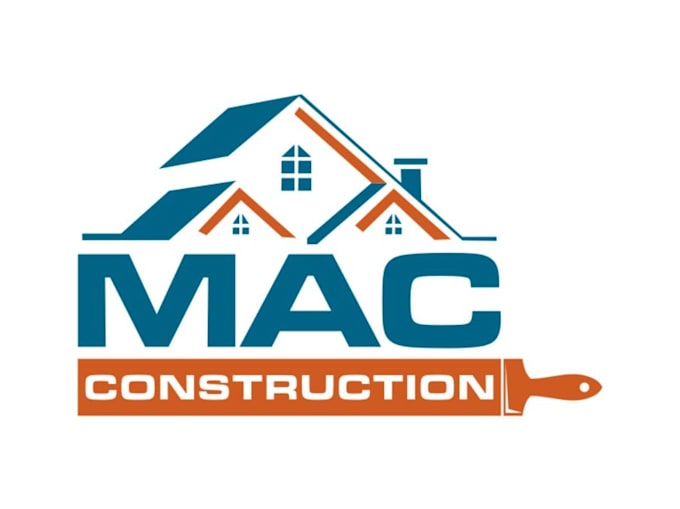 create a modern construction and painting logo design