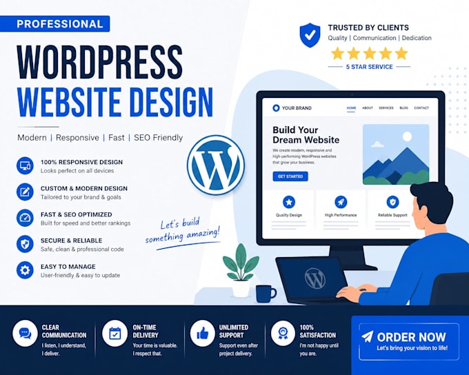 build a introduction website by wordpress