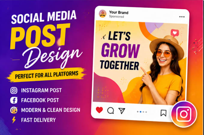 design simple posters , thumbnails and social media posts