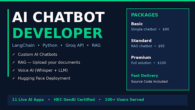 build an ai chatbot using langchain, python and groq API