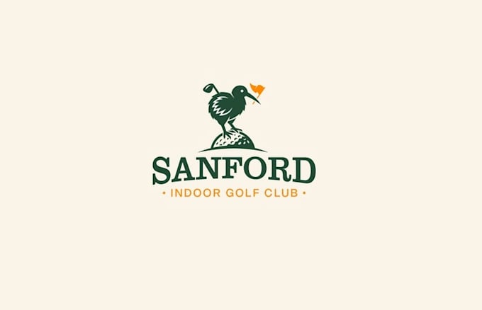 design bold indoor golf simulator logo