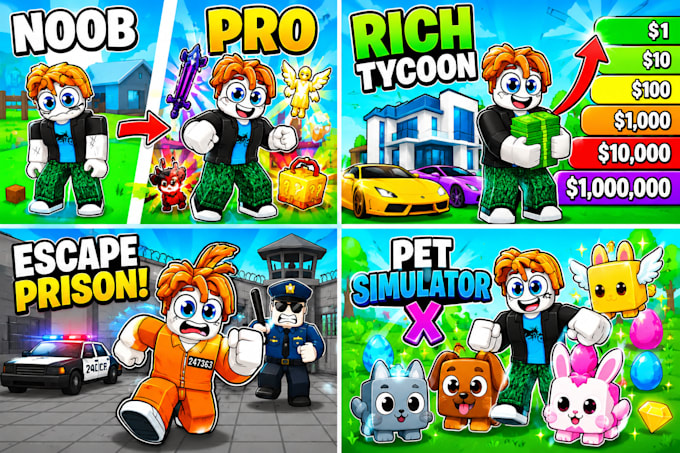 make modern gaming and vlog thumbnails