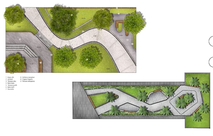 render architecture and landscape site plan design
