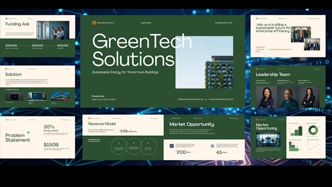 design a premium investor pitch deck
