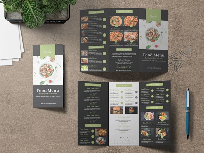 design amazing editable food restaurant menu