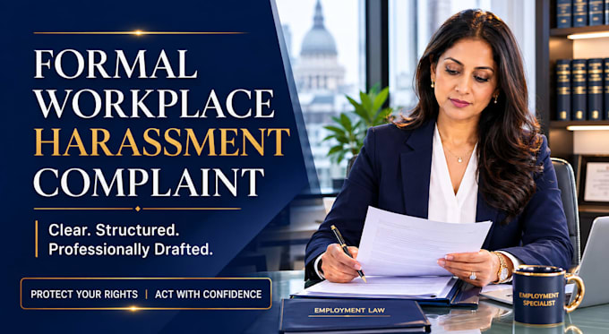 write a formal workplace harassment complaint to submit to HR