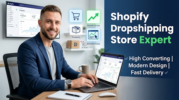 design and redesign shopify dropshipping website professionally shopify expert