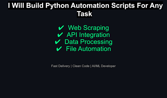 build a custom python automation script for your task