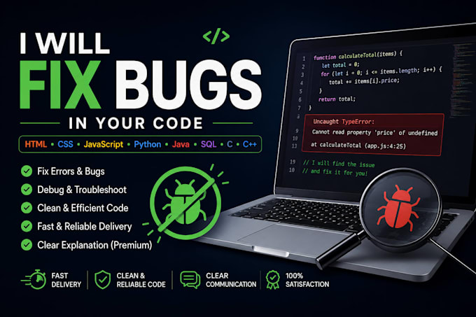 fix bugs in your code