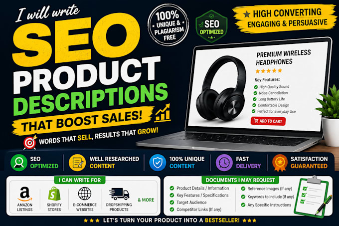 write high converting SEO product descriptions for your ecommerce store