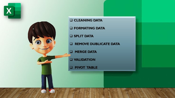 clean, format, merge, split excel data