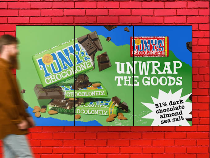 design a professional billboard for your chocolate brand