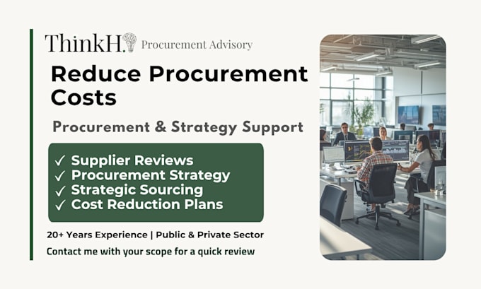 create procurement strategies and cost reduction plans