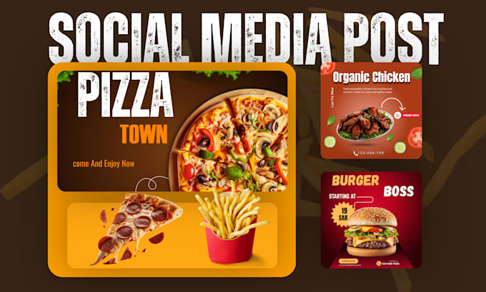 design modern food social media posts