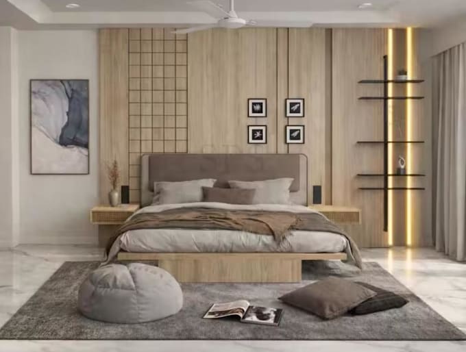 design modern 2d floor plan and realistic 3d house design