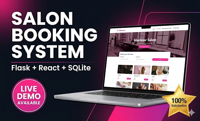 build a salon or spa booking website with flask and react