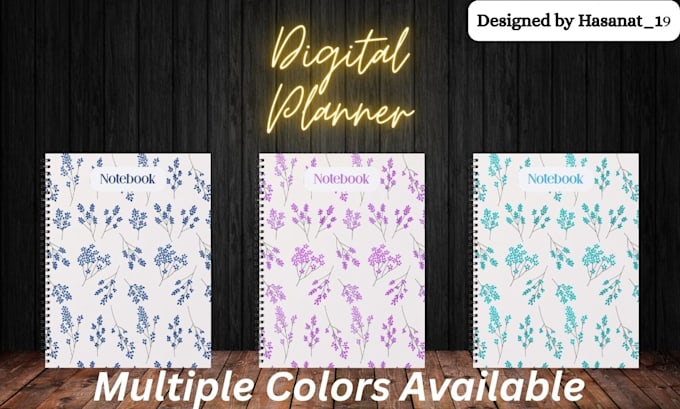 design a custom digital planner, or notebook coverdesign