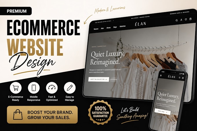 design a premium luxury ecommerce website frontend UI