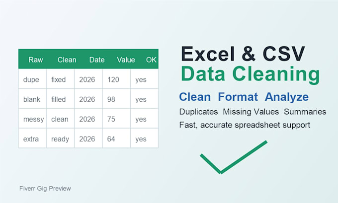clean format and analyze your excel or CSV data