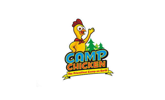 design camp chicken fun summer camp logo