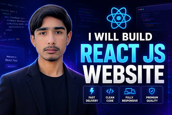 build modern react js frontend website