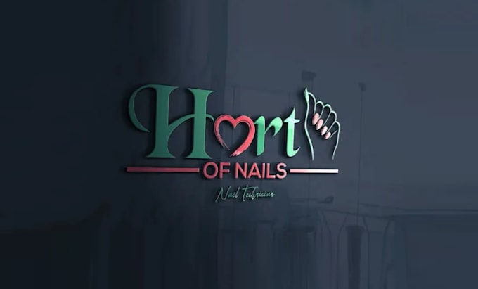 design sustainability premium nail technician logo