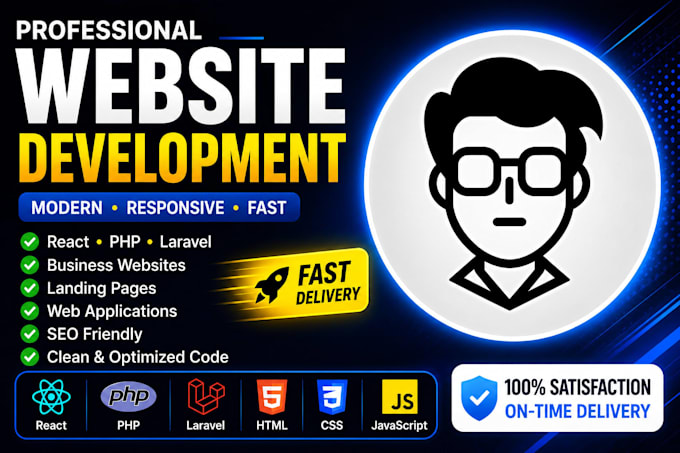 Build responsive business website using react php laravel by ...