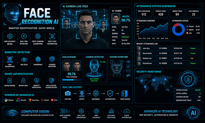 build face recognition and attendance tracking system