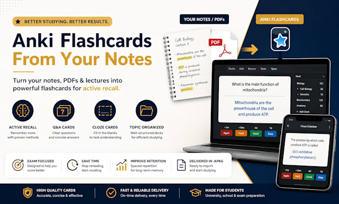 create anki flashcards from your notes lectures pdfs or slides